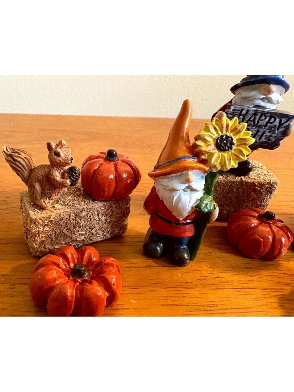 13 Fall Gnome Pumpkins Halloween Village House Farm Garden Accessories Decor NEW